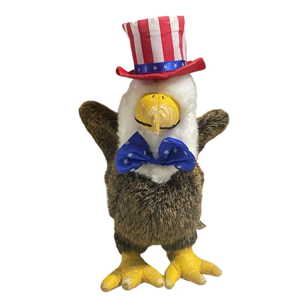 Vintage Ganz Bald Eagle Plush 1990 Heritage Collection Patriotic Americana READ